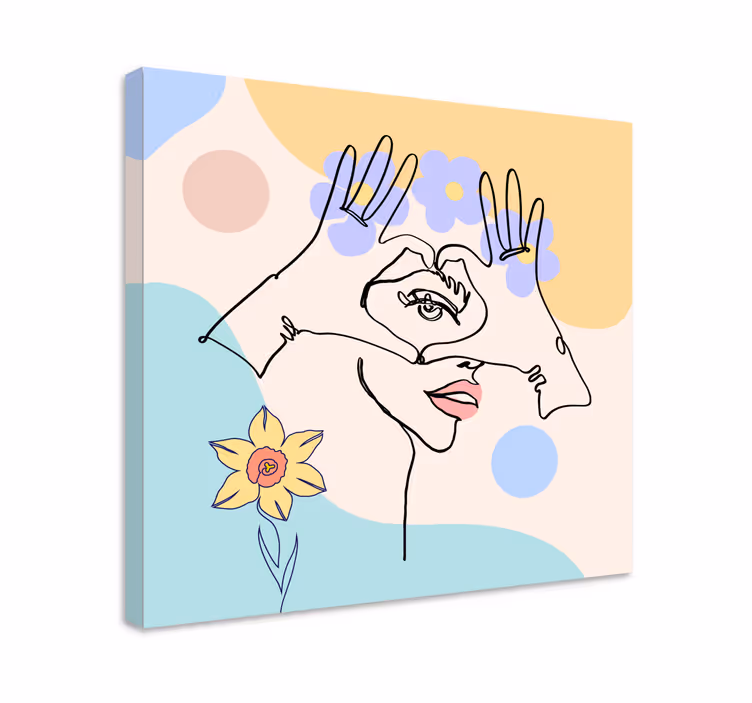 umelecký obraz abstraktná ručná línia - Tenstickers