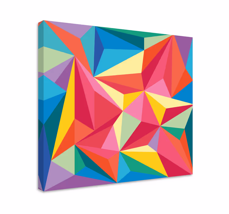 Viacfarebný geometrický obraz geometrické obrazy na stenu - Tenstickers