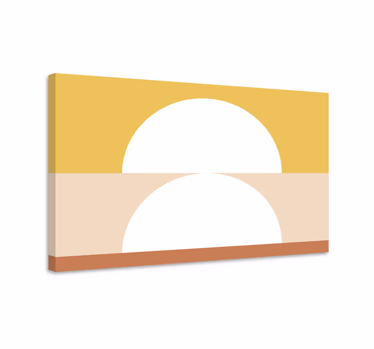 Dva polkruhy geometrické umenie geometrické obrazy na stenu - Tenstickers