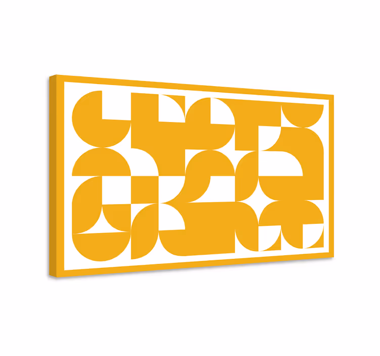 Umenie tvary žltý vzor geometrické obrazy na stenu - Tenstickers