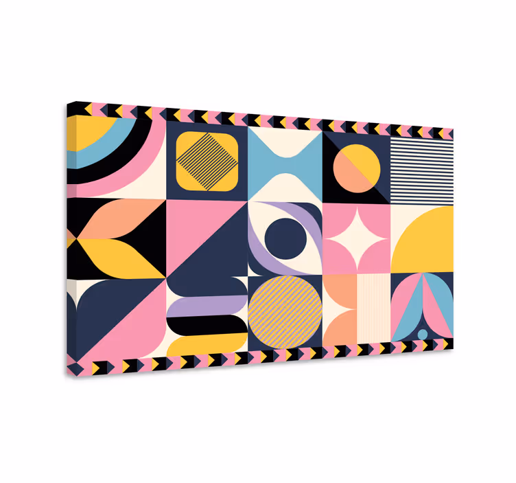 Obraz z geometrických tvarov koláž tvarov - Tenstickers