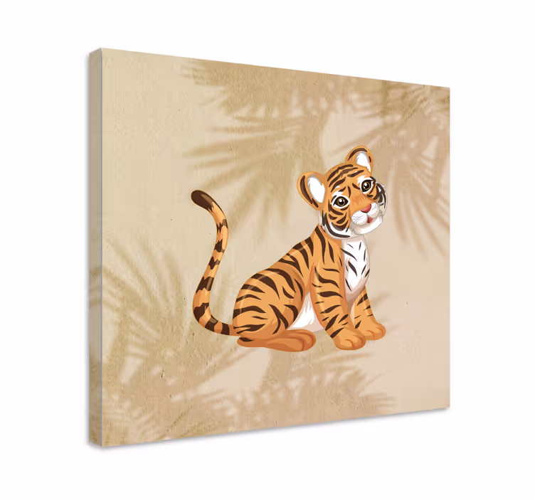 Dieťa tiger portrét slon obrazy na stenu - Tenstickers