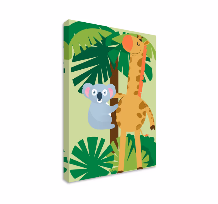Obraz zvierat koala a žirafa - Tenstickers