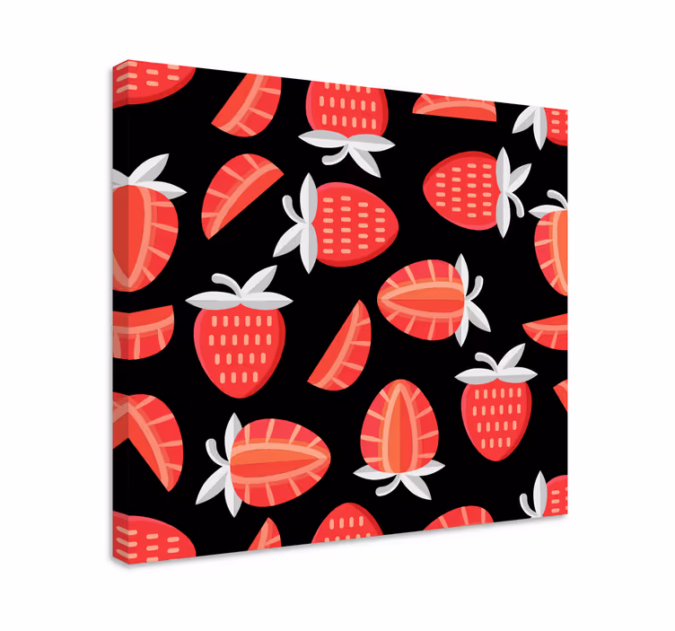 Obraz ovocie jahodový vzor - Tenstickers