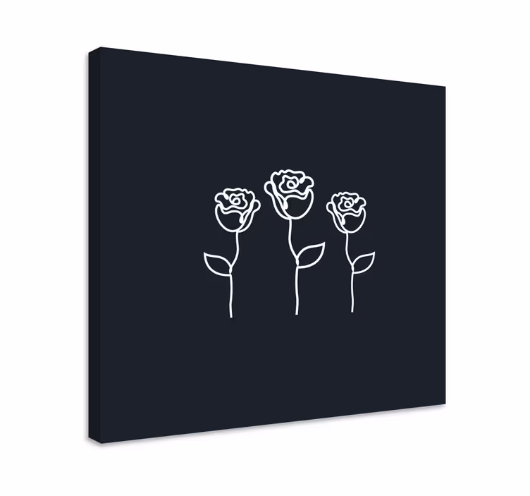 Obraz na stenu rastliny tri stylizované ruže - Tenstickers