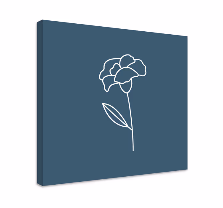 Obraz na stenu rastliny minimalistická kvetinová silueta - Tenstickers