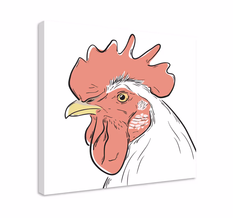 Obraz na stenu vtáky detailný portrét kohúta - Tenstickers