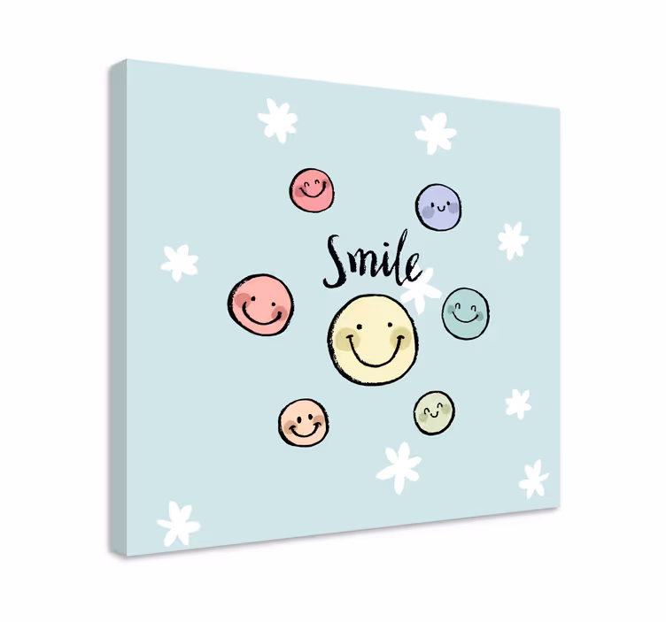 Pastelka farebné úsmevy škôlka obrazy na stenu - Tenstickers