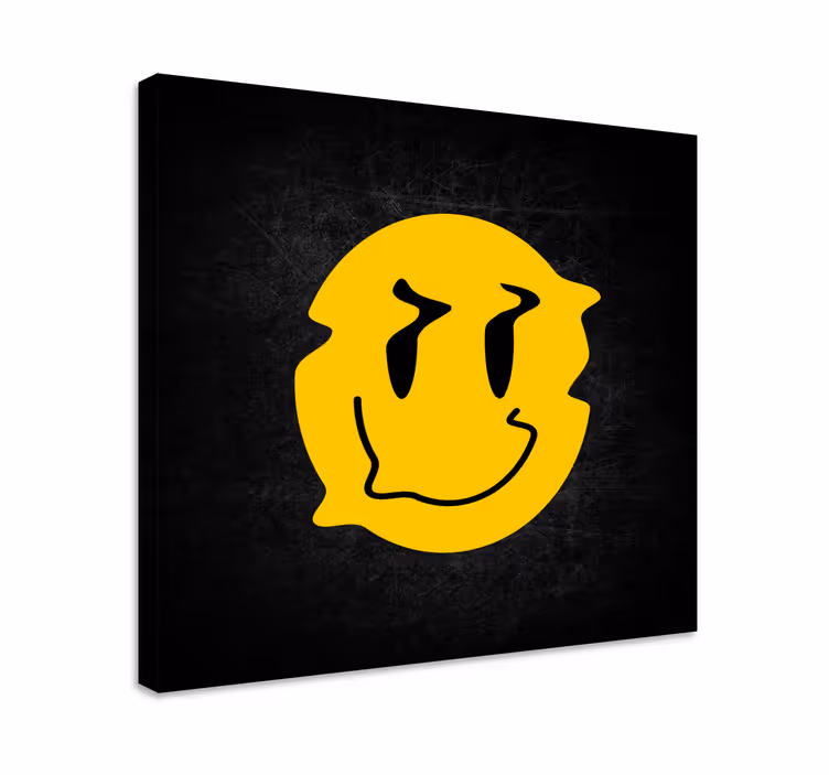 Iné plátno text Šťastná usmievajúca sa tvár - Tenstickers