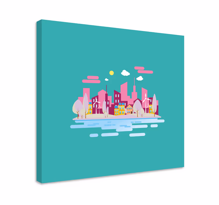Obraz mesto Živá mestská scenéria - Tenstickers