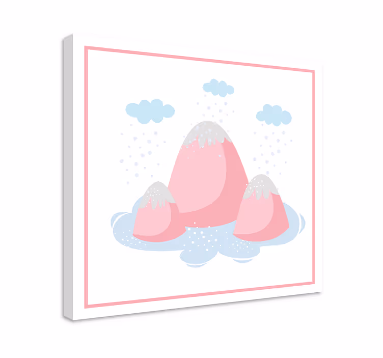 Elegantný obraz ružová horská scenéria - Tenstickers