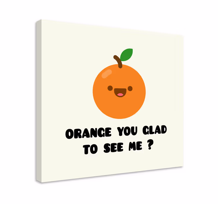 obraz ovocie veselá oranžová postavička - Tenstickers