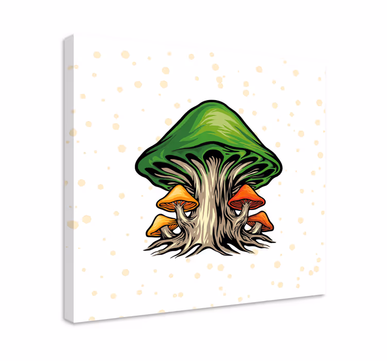 Obraz na stenu rastliny vzor rastu húb - Tenstickers