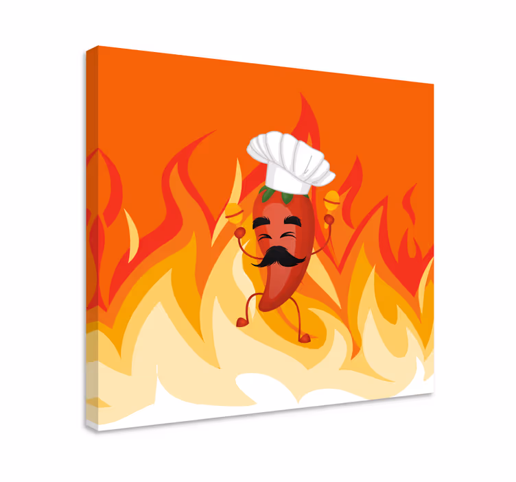 Iné plátno text tancujúci chili kuchár - Tenstickers