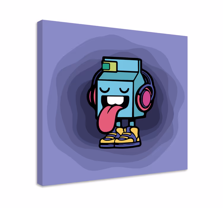 obraz postavy cool mliečna karikatúra - Tenstickers
