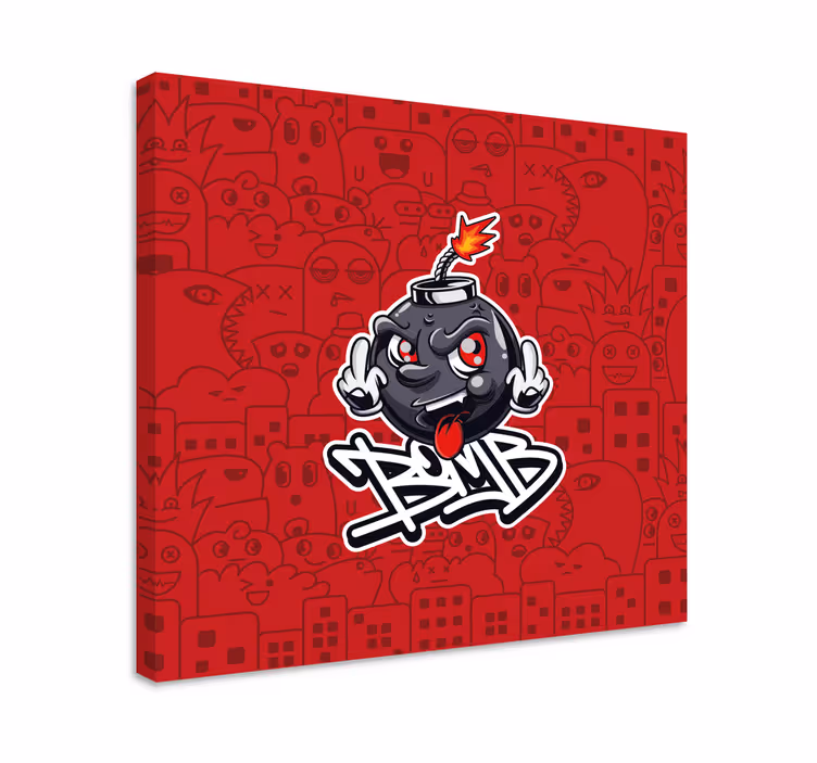 Swag baby bomb graffiti kreslené moderné obrazy na stenu - Tenstickers