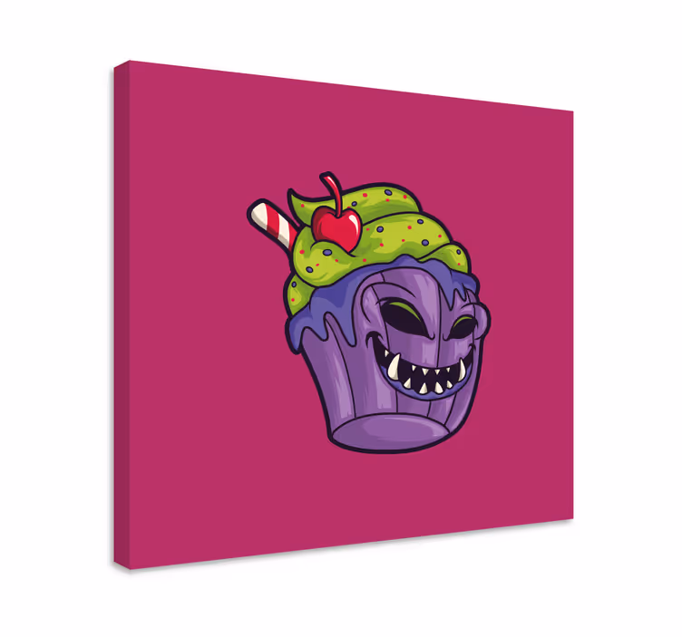 Iné plátno text hrozivé košíčkové stvorenie - Tenstickers