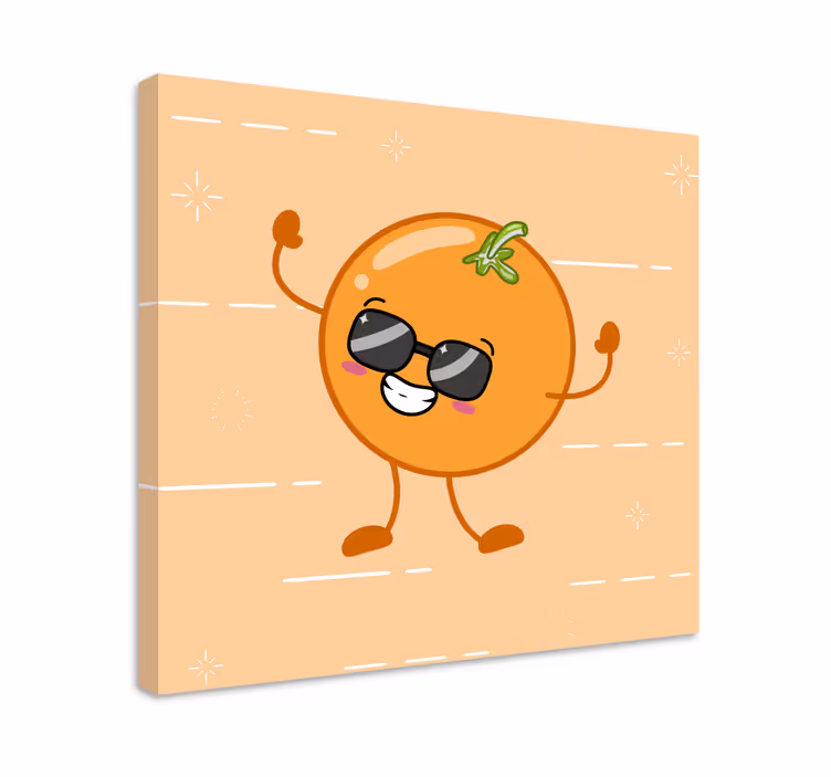 Obraz ovocie radostná oranžová figúra - Tenstickers