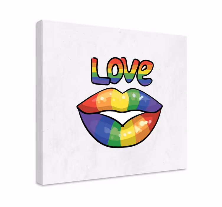 Obraz citáty farebné pery lásky - Tenstickers