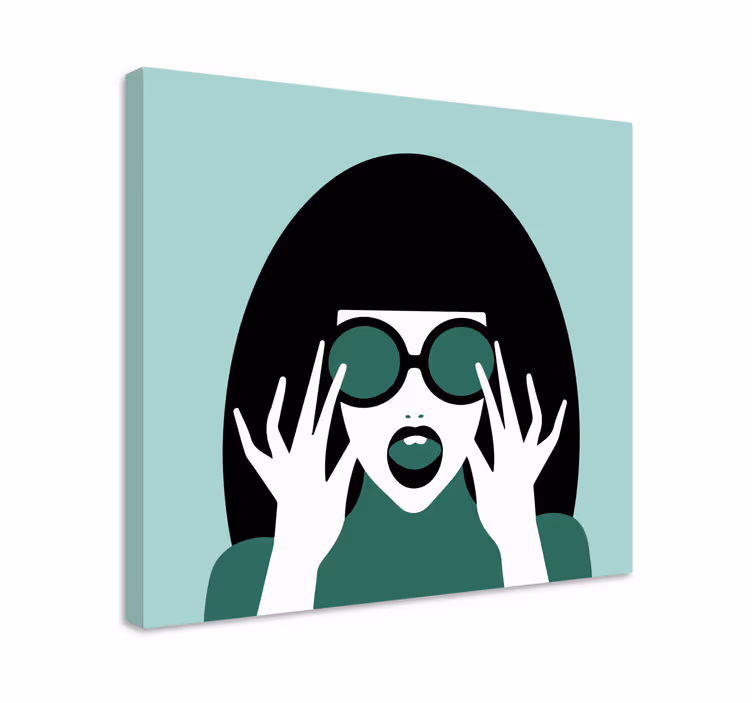 obraz postavy štýlová žena v okuliaroch - Tenstickers
