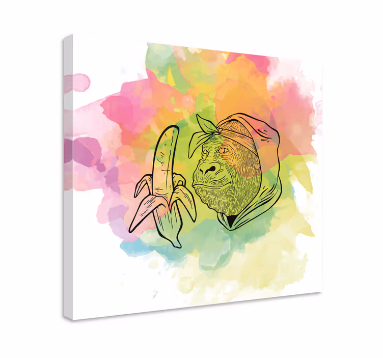 Obraz abeceda gorilla s banánom - Tenstickers