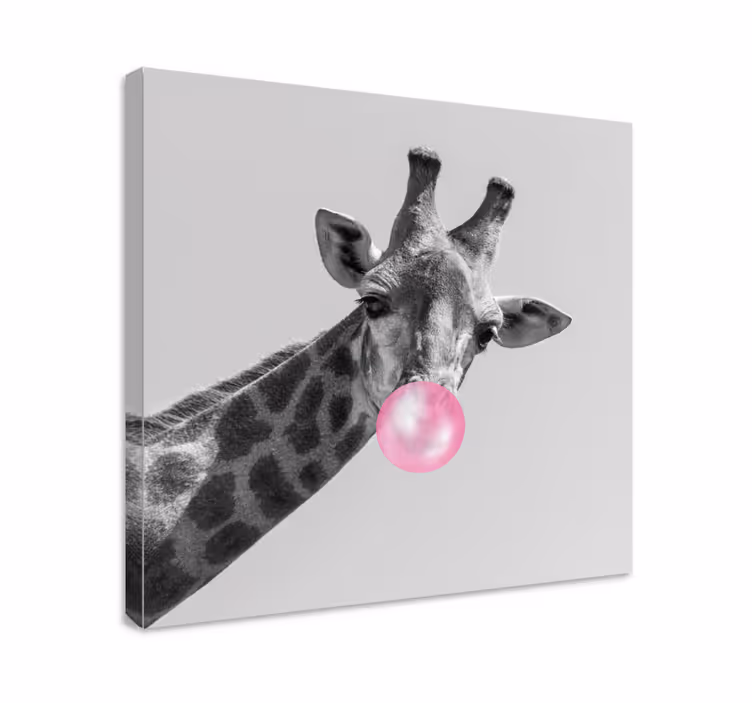 Smile art design roztomilá žirafa moderné obrazy na stenu - Tenstickers