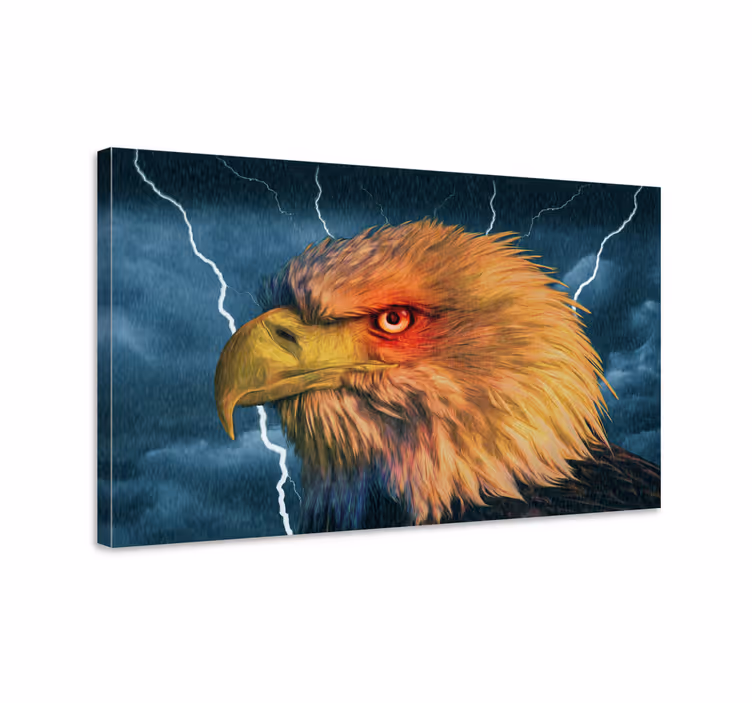 Modrý elektrický orol 3d tlač na obrazy na stenu - Tenstickers