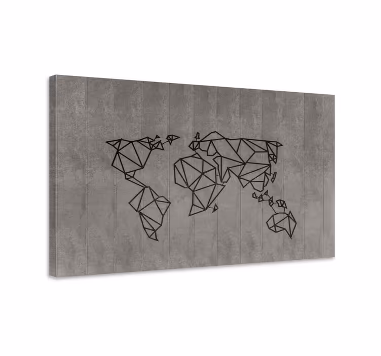 Obraz mapa sveta geometrický obrys sveta - Tenstickers