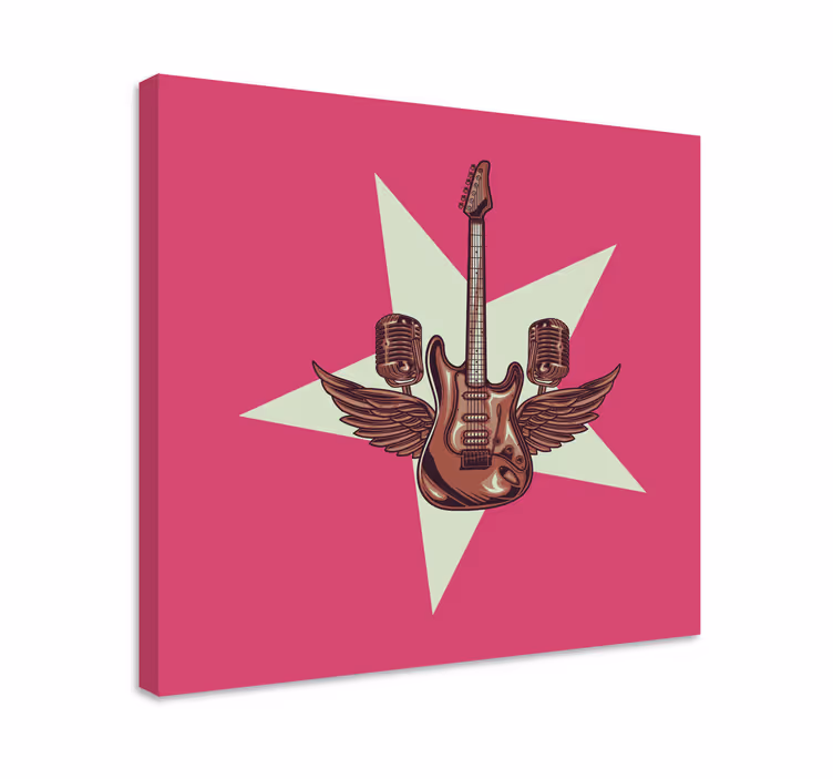 Obraz hudba elektrické gitary krídla - Tenstickers