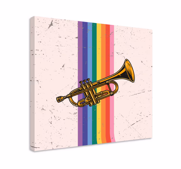 Obraz hudba trúbka s líniami - Tenstickers