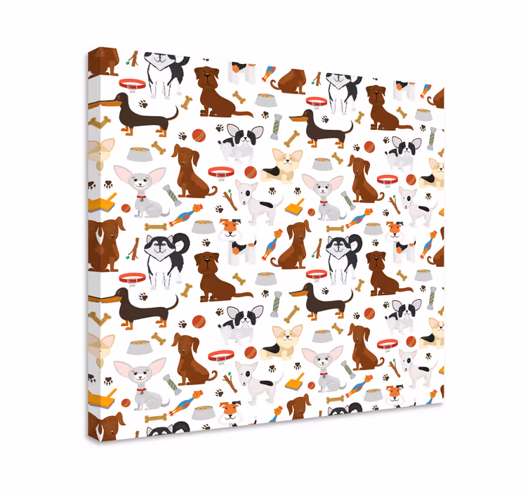Obraz psov hravé šteniatka v páre - Tenstickers