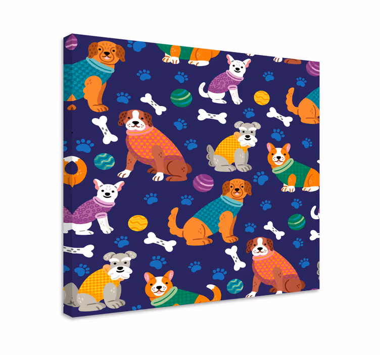 obraz psov hraví psí spoločníci - Tenstickers