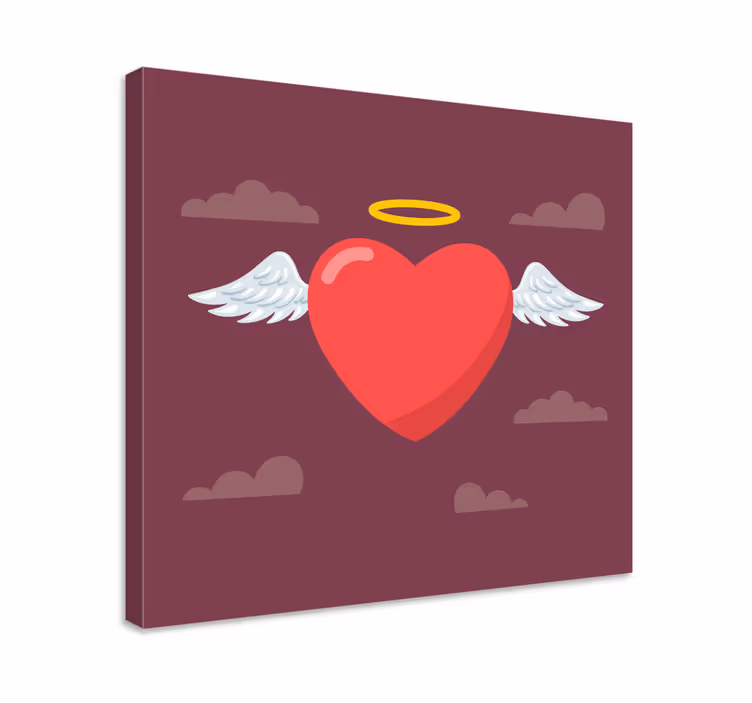 Umelecký obraz symbol srdca anjela - Tenstickers
