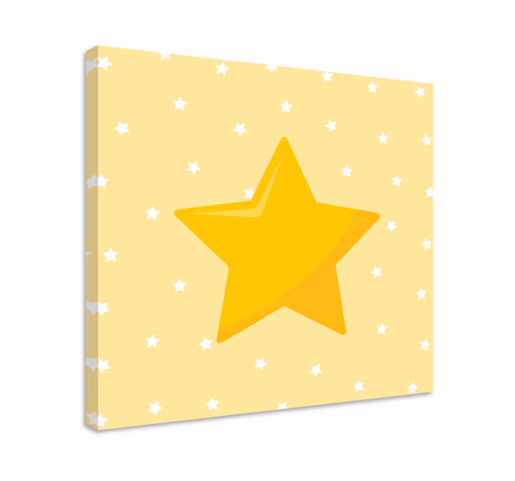 žlté klasické hviezdne škôlkarské obrazy na stenu - Tenstickers
