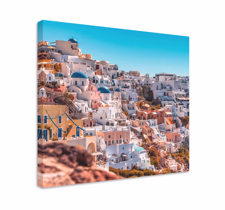 Obraz mesto santorini malebný výhľad - Tenstickers