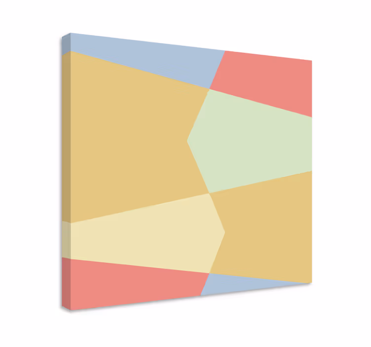 obraz z geometrických tvarov tvarované farebné bloky - Tenstickers
