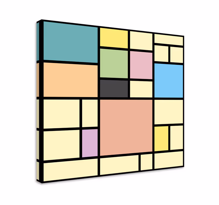 Obraz z geometrických tvarov živé geometrické formy - Tenstickers