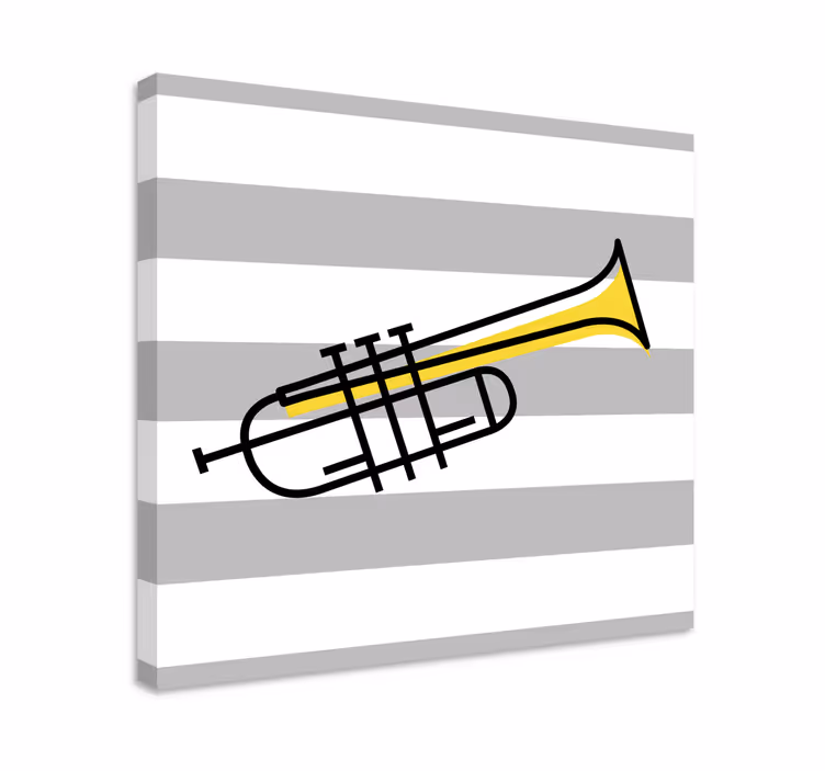 obraz hudba trúbka s pruhmi - Tenstickers