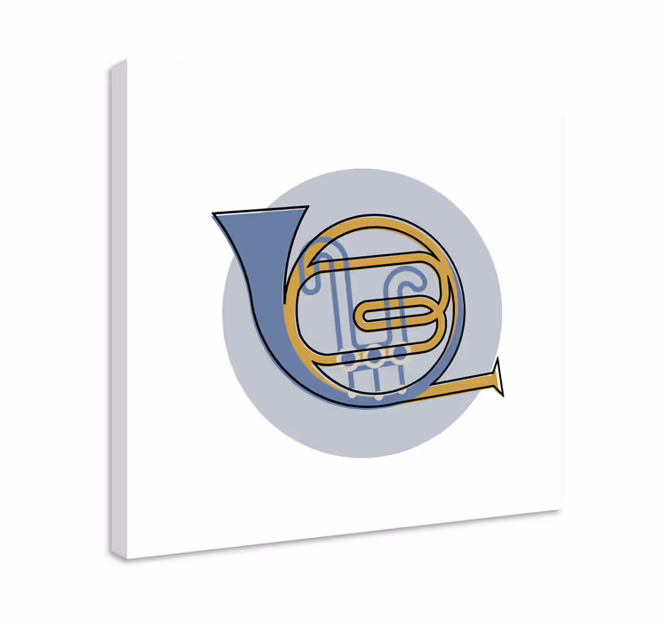 Obraz hudba obrys francúzskeho rohu - Tenstickers