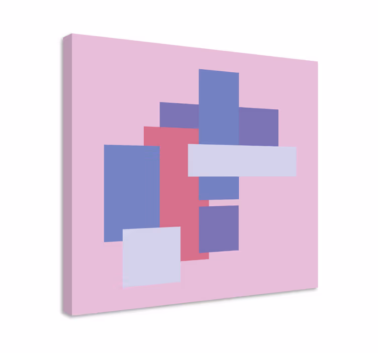 Obraz z geometrických tvarov abstraktná bloková kompozícia - Tenstickers