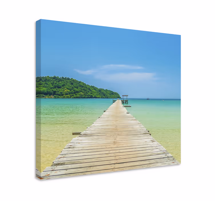 obraz panoráma pokojné oceánske mólo - Tenstickers