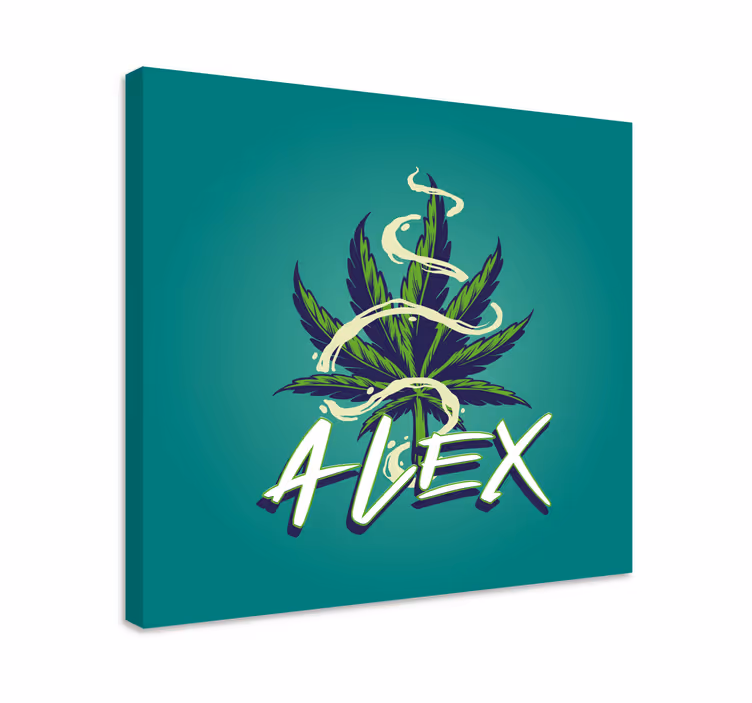 Cannabis illustration graffiti canvas - Tenstickers