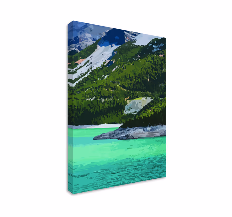 obraz panoráma pokojný výhľad na hory - Tenstickers