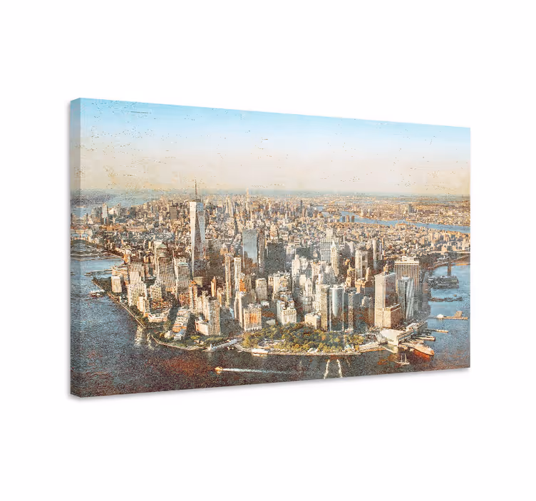 Obraz mesto letecký pohľad na manhattan - Tenstickers