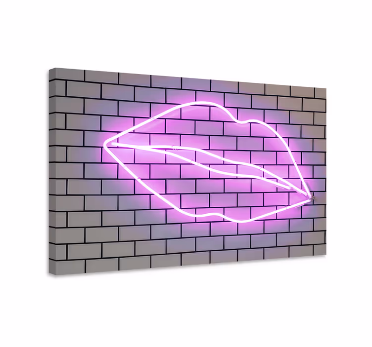 Motivačný obraz neonový nápis kiss - Tenstickers