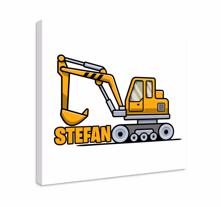 Iné plátno text návrh stroja rýpadla - Tenstickers