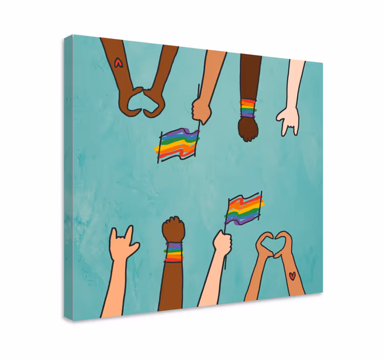 Motivačný obraz jednota v rukách - Tenstickers