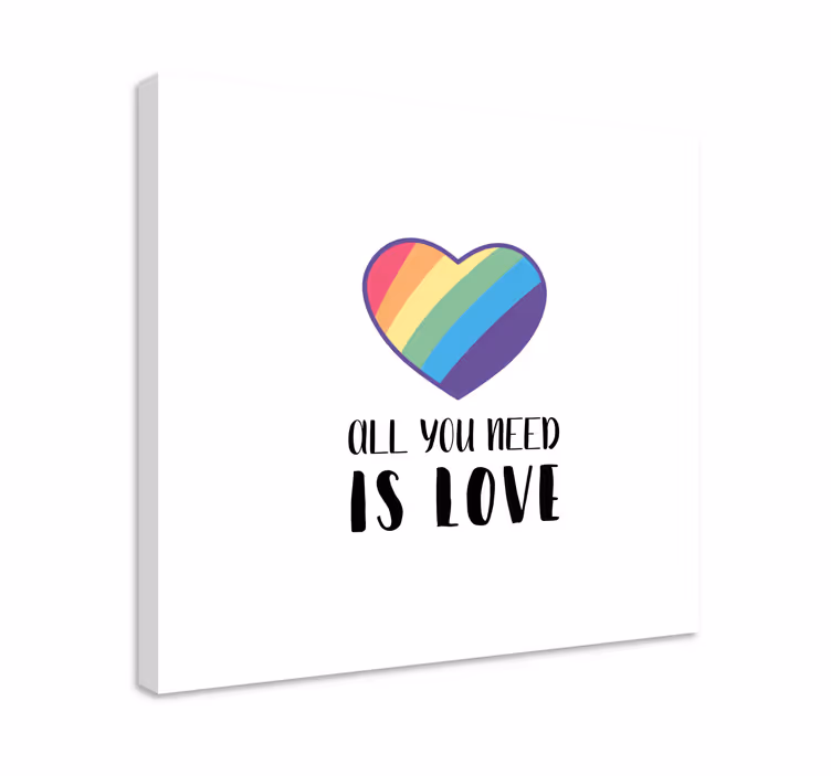 Sociálny lgbt symbol lásky domáce výtlačky na obrazy na stenu - Tenstickers