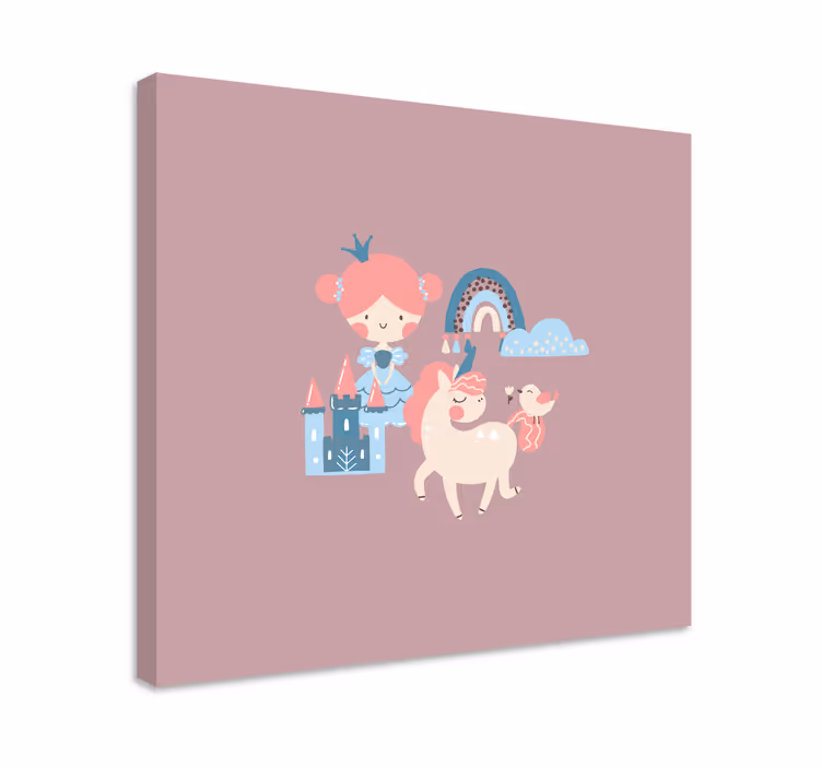 Obraz pre bábätko fantasy jednorožca princezná - Tenstickers