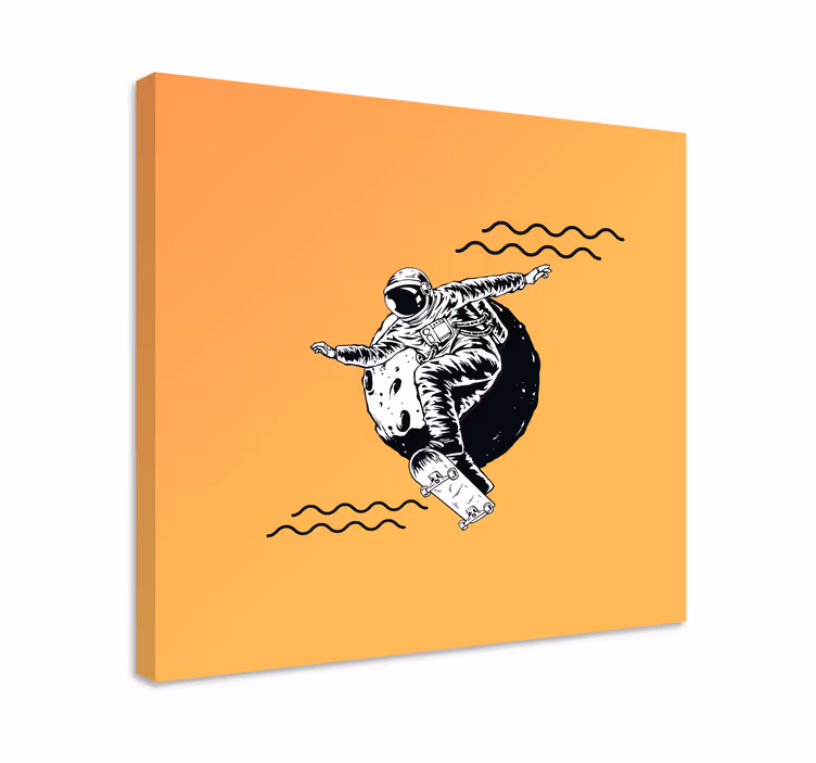Obraz na stenu videohry kozmonaut na skateboarde - Tenstickers